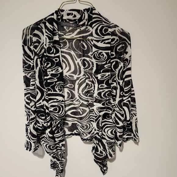 Addition Elle Monochrome Patterned Cardigan - Picture 1 of 4